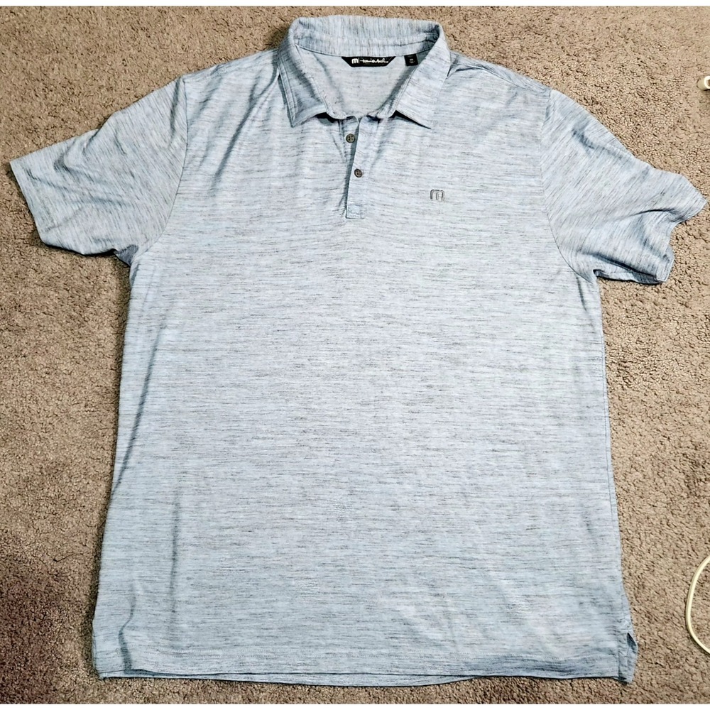 Travis Matthew Mens Golf‎ Polo Shirt XXL Gray Short Sleeve Pima Cotton.